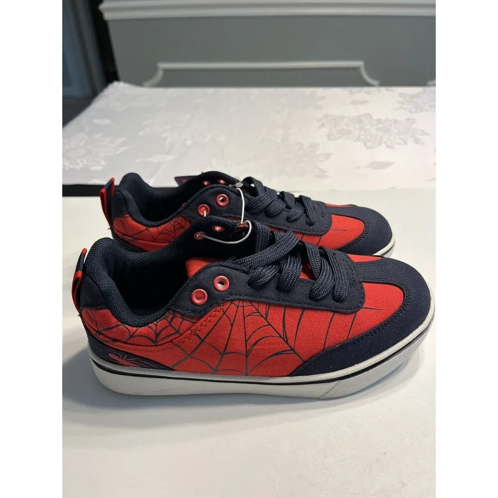 Marvel Spider-Man Red & Blue Canvas Sneakers Sz 3